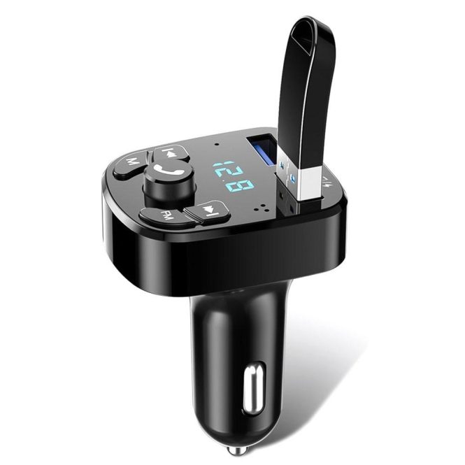 Bluetooth Car Kit/Hands-free | Car MP3 Player BT Wireless FM Transmitter Audio Stereo Dual USB Port Car Charger Support Hands-Free Calling USB Flash Drive Voltage Display Black Bluetooth Car Kit/Hands-free Black