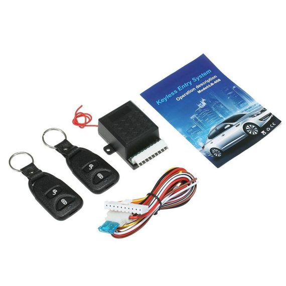 Car Alarms | 12V Universal Car Auto Remote Central Kit Door Lock Locking Vehicle Keyless Entry System with 2 Remote Control Black Car Alarms Black