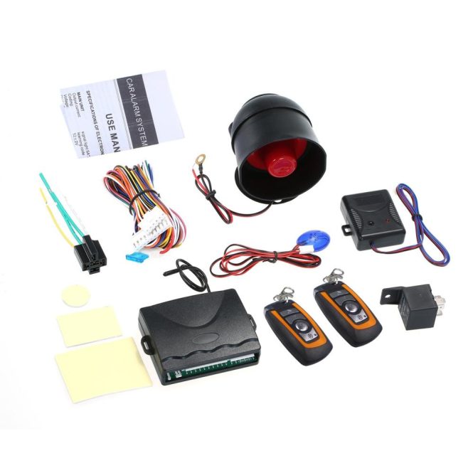 Car Alarms | Remote Control Door Lock Vehicle Keyless Entry System 2 Black Car Alarms Black