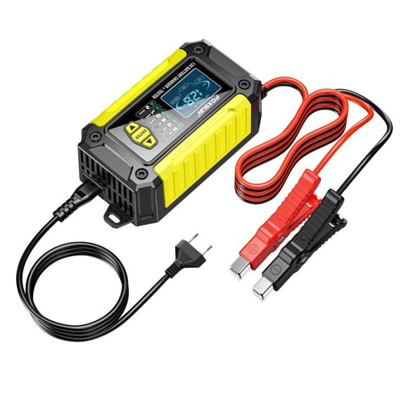 Car Charger | 12V 6-Amp Battery Charger and Tester for Motorcycle Car eu Yellow Car Charger Car Charger