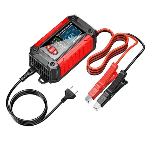 Car Charger | 12V 6-Amp Battery Charger and Tester for Motorcycle Car uk Red Car Charger Car Charger