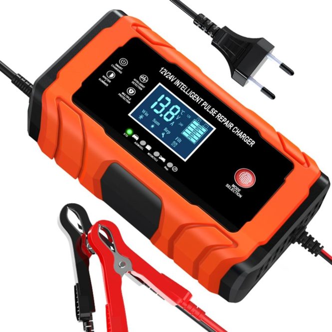 Car Charger | 12V and 24V Intelligent Battery Charger with Temperature Compensation uk Orange Car Charger Car Charger