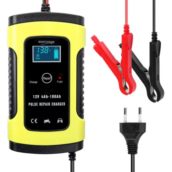 Car Charger | 12V6A Full Automatic Car Battery Recharge Device eu Yellow Car Charger Car Charger