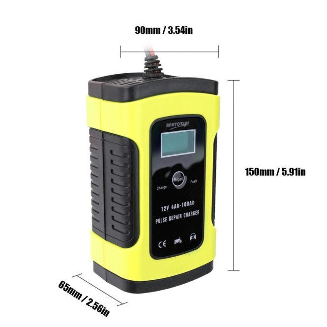 Car Charger | 12V6A Full Automatic Car Battery Recharge Device eu Yellow Car Charger Car Charger