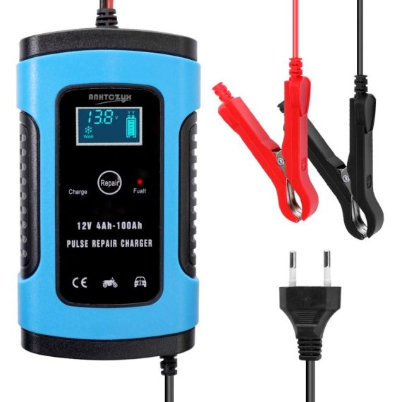 Car Charger | 12V6A Full Automatic Car Battery Recharge Device us Blue Car Charger Blue