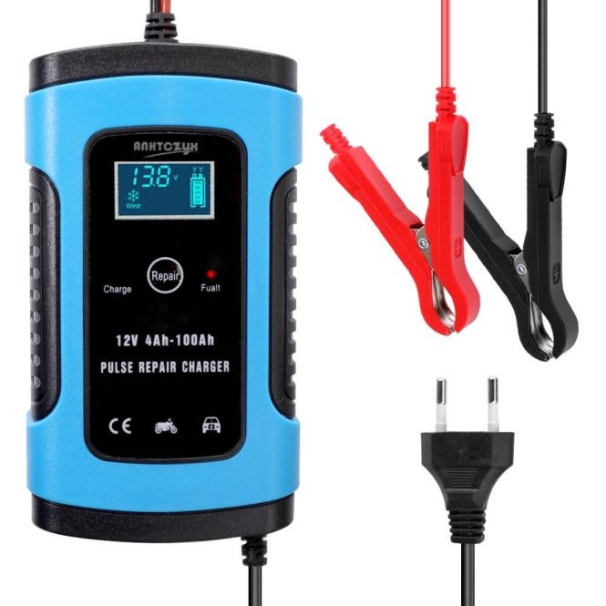 Car Charger | 12V6A Full Automatic Car Battery Recharge Device us Blue Car Charger Blue