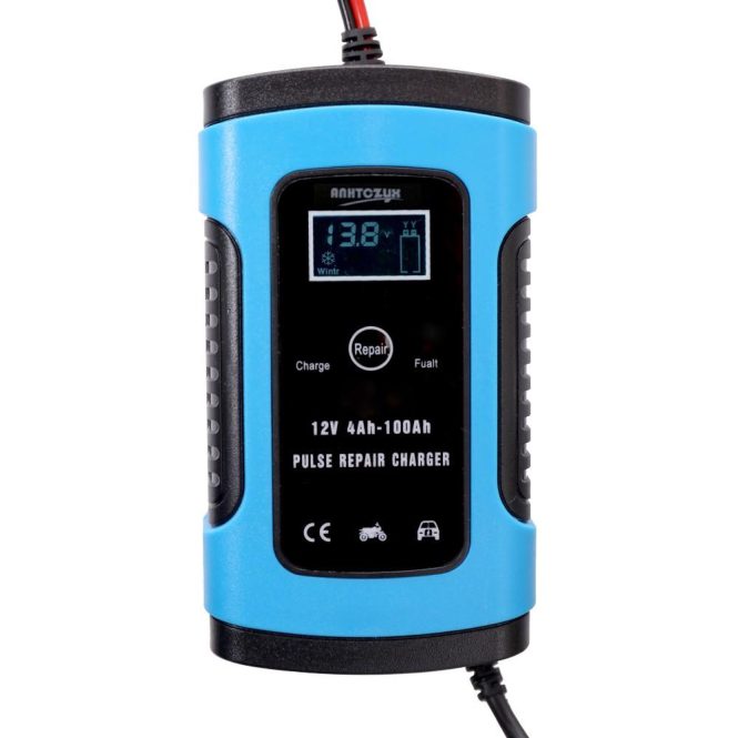 Car Charger | 12V6A Full Automatic Car Battery Recharge Device us Blue Car Charger Blue