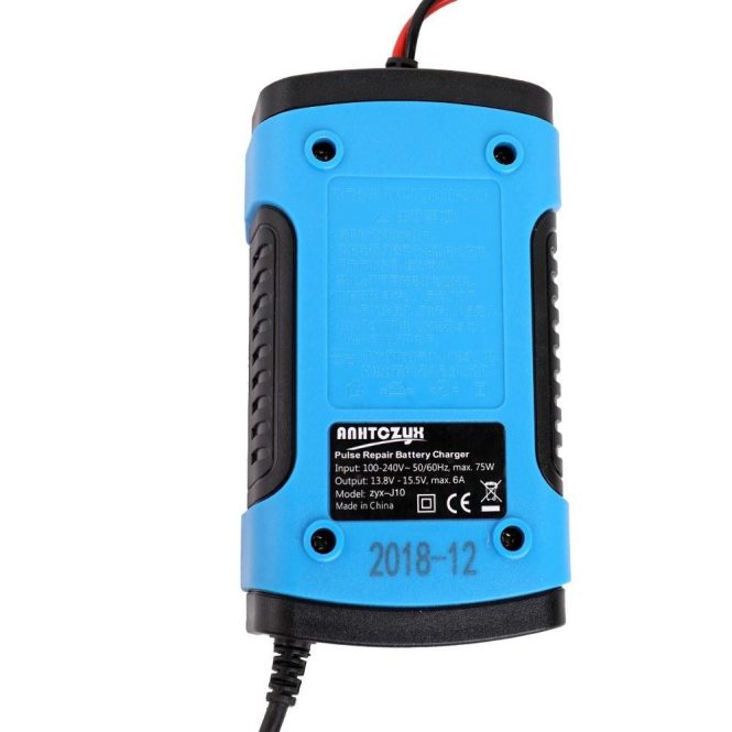 Car Charger | 12V6A Full Automatic Car Battery Recharge Device us Blue Car Charger Blue