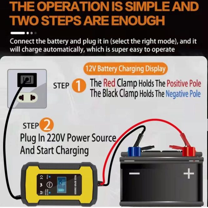 Car Charger | Car Battery Charger 12V Smart Fully Automatic Battery Charger Maintainer au Yellow Car Charger Car Charger