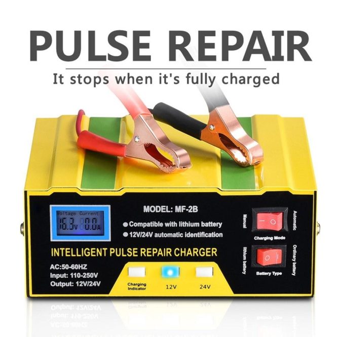 Car Charger | Car Battery Chargers 12V/24V Intelligent Pulse Repairing Charge Device eu Car Charger Car Charger