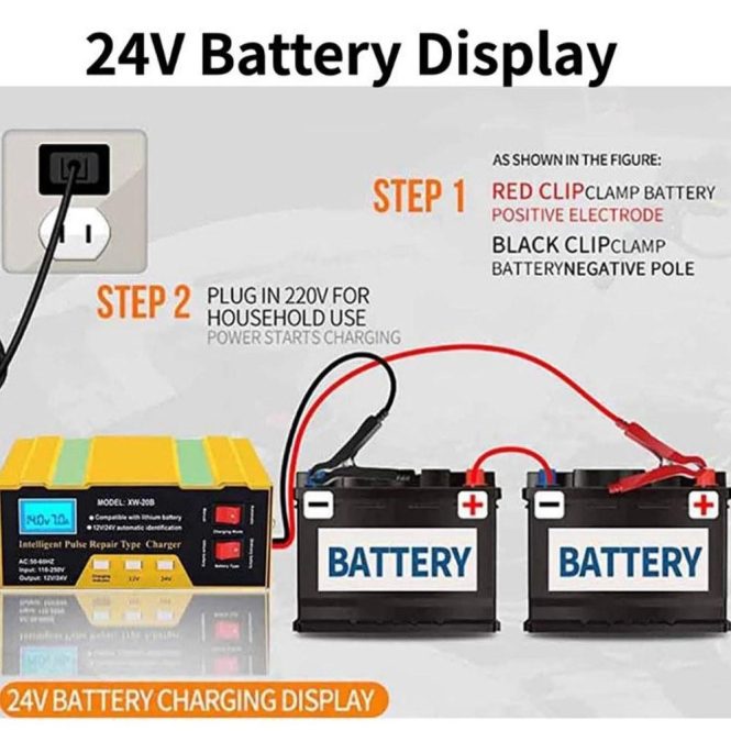 Car Charger | Car Battery Chargers 12V/24V Intelligent Pulse Repairing Charge Device eu Car Charger Car Charger