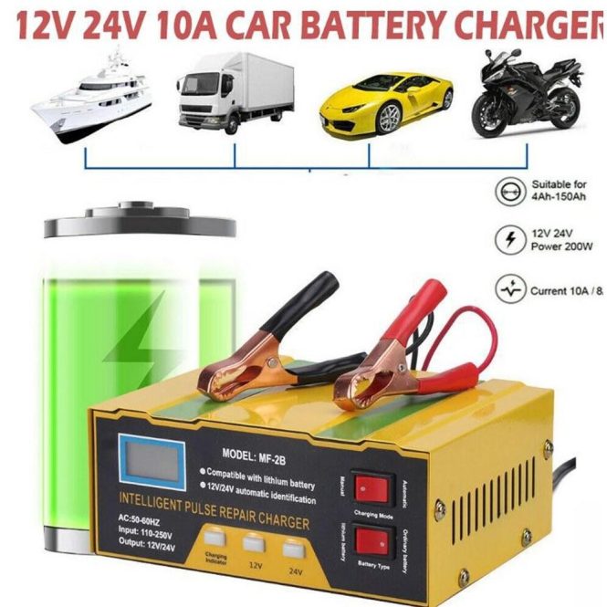 Car Charger | Car Battery Chargers 12V/24V Intelligent Pulse Repairing Charge Device eu Car Charger Car Charger