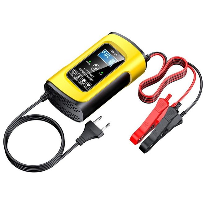 Car Charger | Car Battrey Chargers 12V/8A Intelligent Pulse Repairing Charge Device eu Yellow Car Charger Car Charger