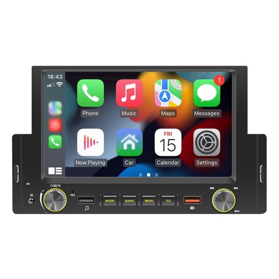 Car DVD Player | 6.2in Car BT MP5 Player Auto Multifunctional Car Audio and Video Player Auto Multi-media Player Radio Receiver Black Car Black