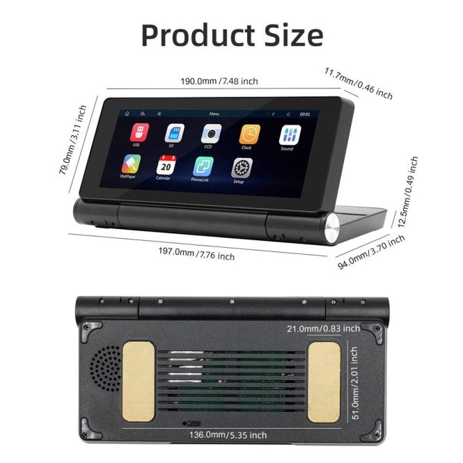 Car DVD Player | 6.86in Touched Screen Car BT MP5 Player Wireless Carplay Black Car Black