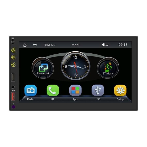 Car DVD Player | 7 Inch Car Stereo MP5 Player BT FM/AM Radio Receiver with Carplay Android Auto Black Car Black