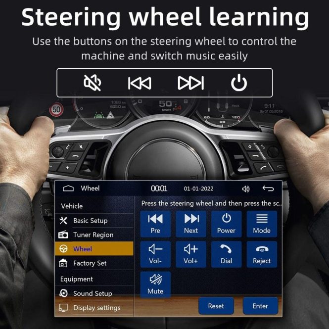 Car DVD Player | 7in Multi-language Car BT MP5 Player Multifunctional Car Audio and Video Player Black Car Black