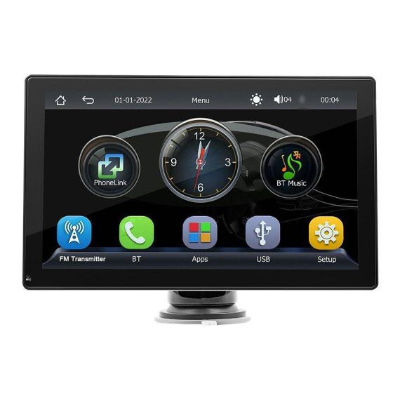 Car DVD Player | 9in Multi-language Car BT MP5 Player Multifunctional Car Audio and Video Player Black Car Black