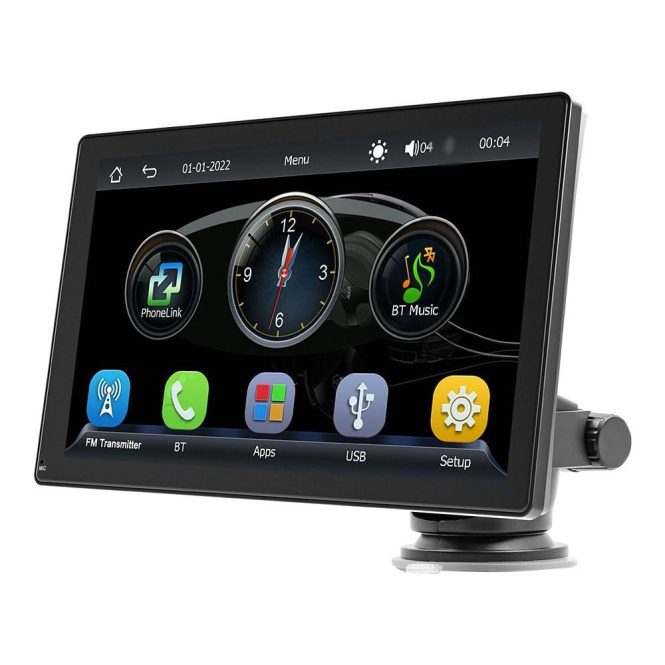 Car DVD Player | 9in Multi-language Car BT MP5 Player Multifunctional Car Audio and Video Player Black Car Black