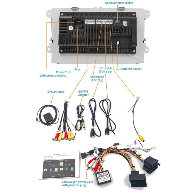 Car DVD Player | Android 12 Car Stereo Double-Din GPS Navigation FM Radio with 9 Inch IPS Screen Black Car Black