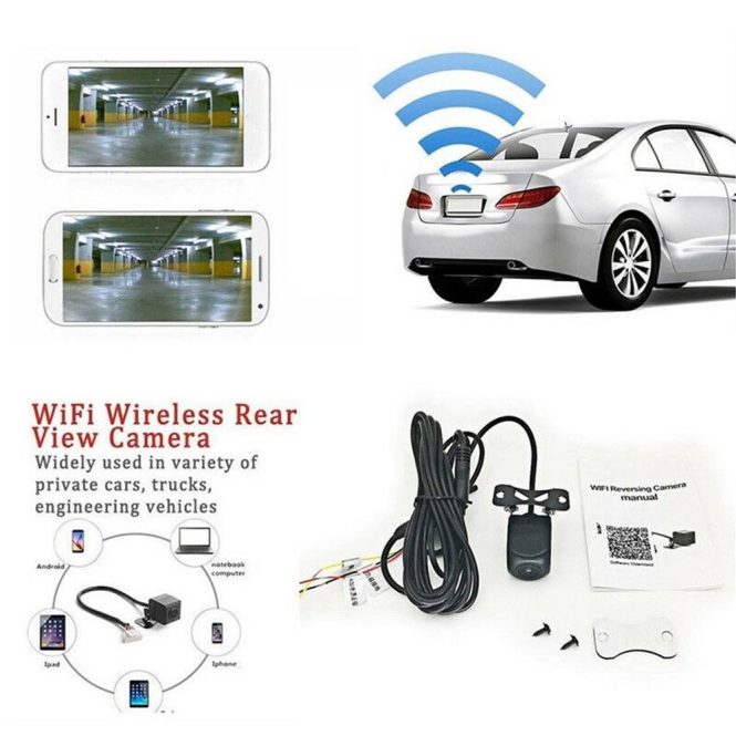 Car DVD Player | Wireless Backup Camera HD WIFI Rear View Camera Black Car Black