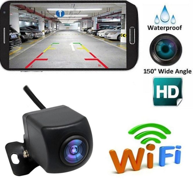 Car DVD Player | Wireless Backup Camera HD WIFI Rear View Camera Black Car Black