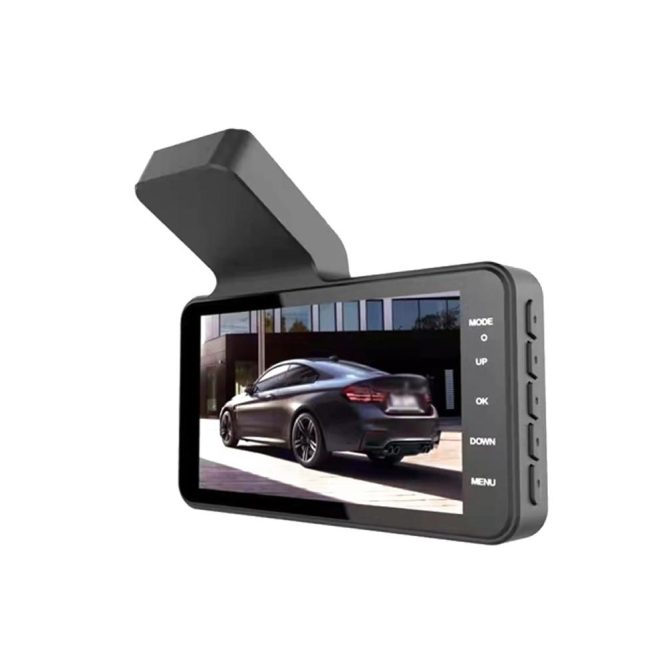 Car DVR | 1080P DVR Dash Camera 4 Inch Car Dashcam Driving Recorder(Front and Rear Recording) Black Car Black