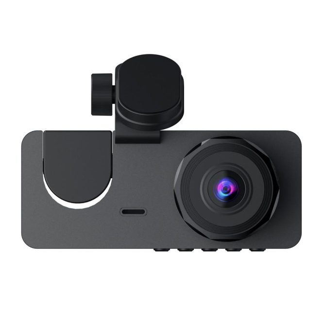 Car DVR | 1080P DVR Dash Camera Front and Rear Camera Driving Recorder 2 Inch Screen Dashcam Black Car Black