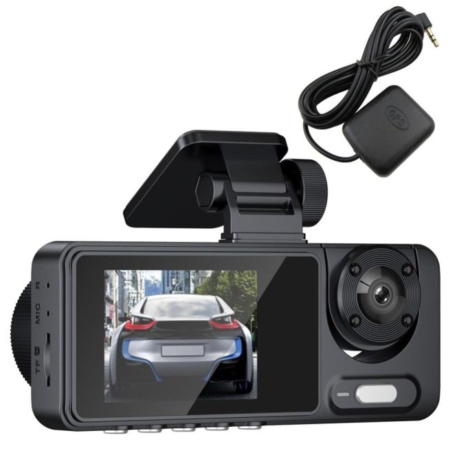 Car DVR | 2 Cameras Dash Cam Multi-Language Clear Car Video Recording Camcorder Black Car Black