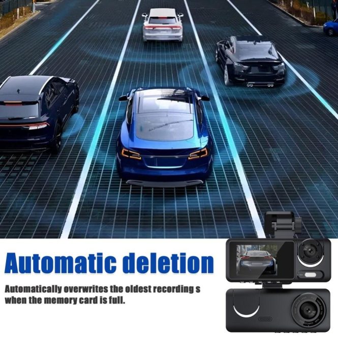 Car DVR | 2 Cameras Dash Cam Multi-Language Clear Car Video Recording Camcorder Black Car Black