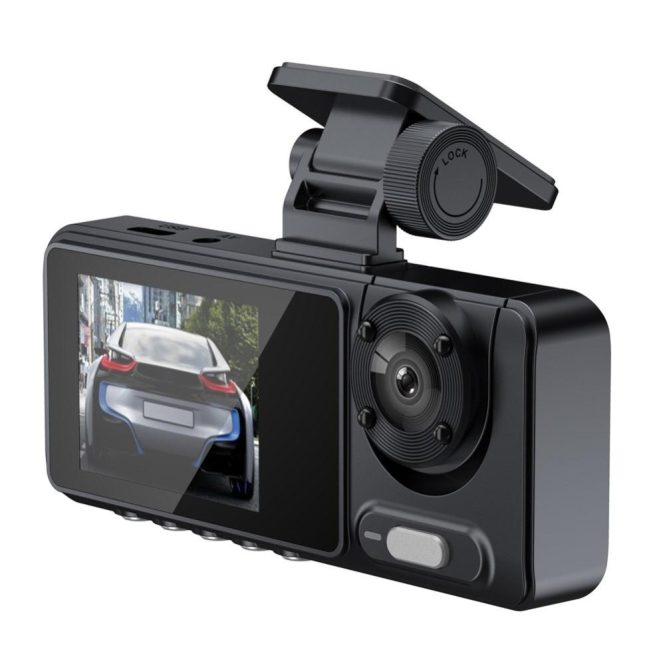 Car DVR | 2 Cameras Dash Cam Multi-Language Clear Car Video Recording Camcorder Black Car Black