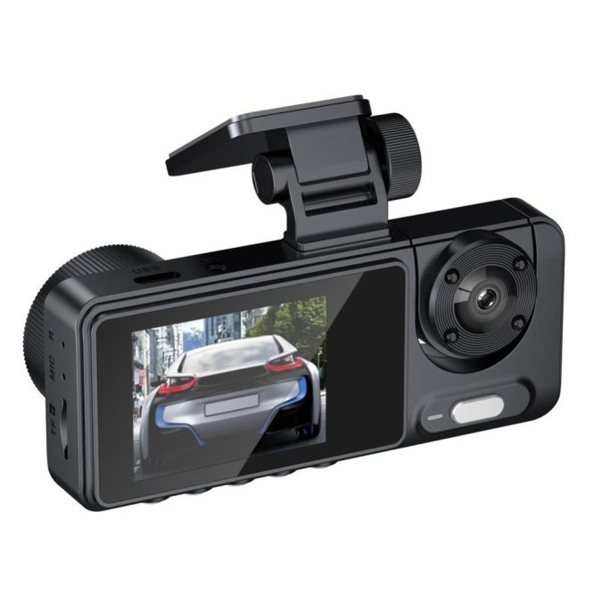 Car DVR | 2 Cameras Dash Cam Multi-Language Clear Car Video Recording Camcorder Black Car Black