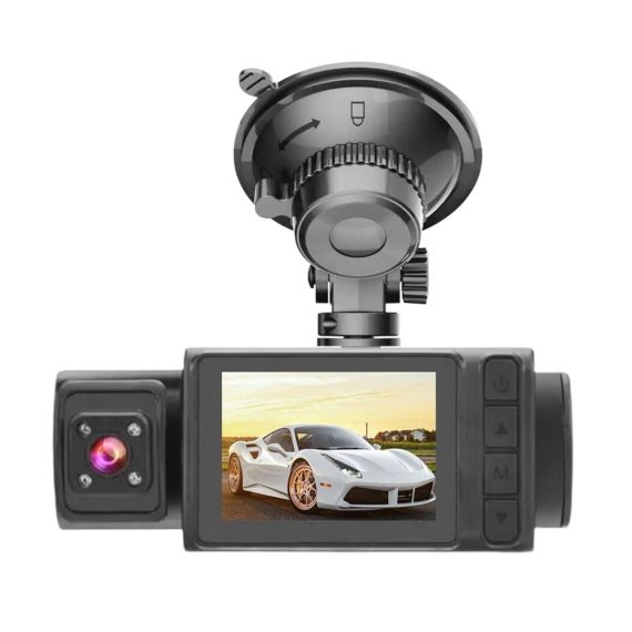 Car DVR | 3 Cameras Dash Cam 2in Clear Car Rearview Mirror Black Car Black