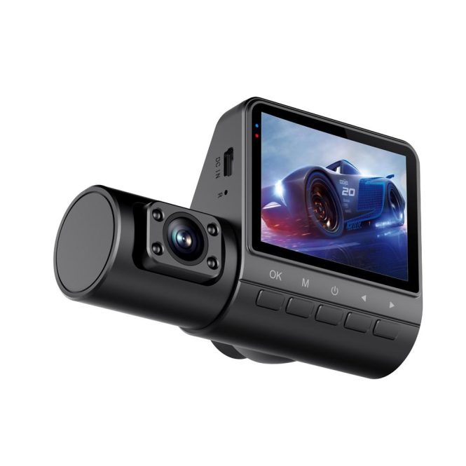 Car DVR | 3 Cameras Dash Cam 2in Clear Car Rearview Mirror Car Video Recording Camcorder Black Car Black