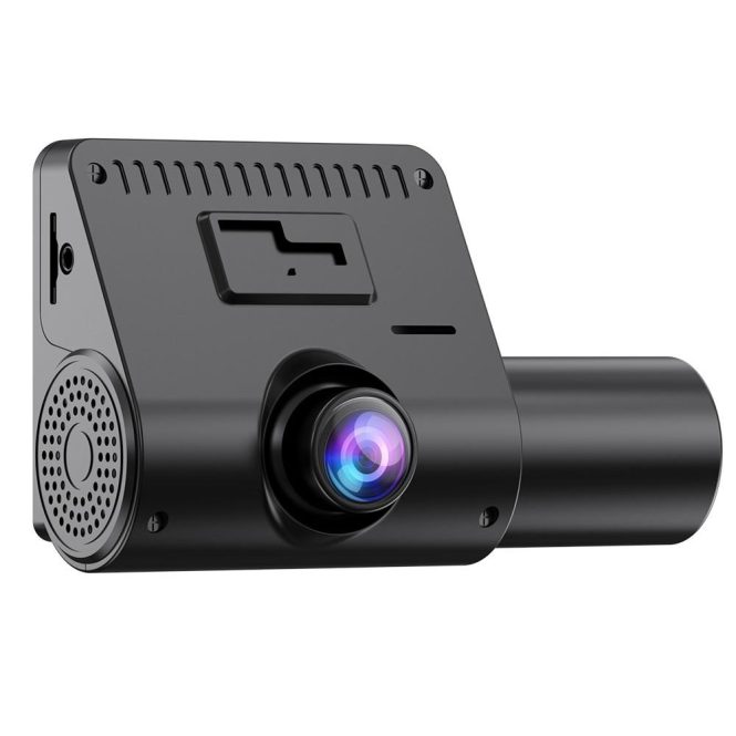 Car DVR | 3 Cameras Dash Cam 2in Clear Car Rearview Mirror Car Video Recording Camcorder Black Car Black