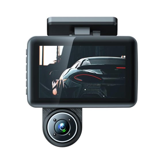 Car DVR | 3 Cameras Dash Cam 4in Clear Car Rearview Mirror Black Car Black