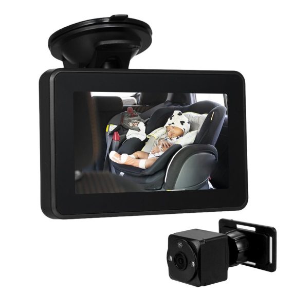 Car DVR | 4.3inch HD 1080P Car Baby Monitor with Car Seat Camera Rear Facing Backseat Camera with 150° Viewing Angle for Kids Pets Black Car Black