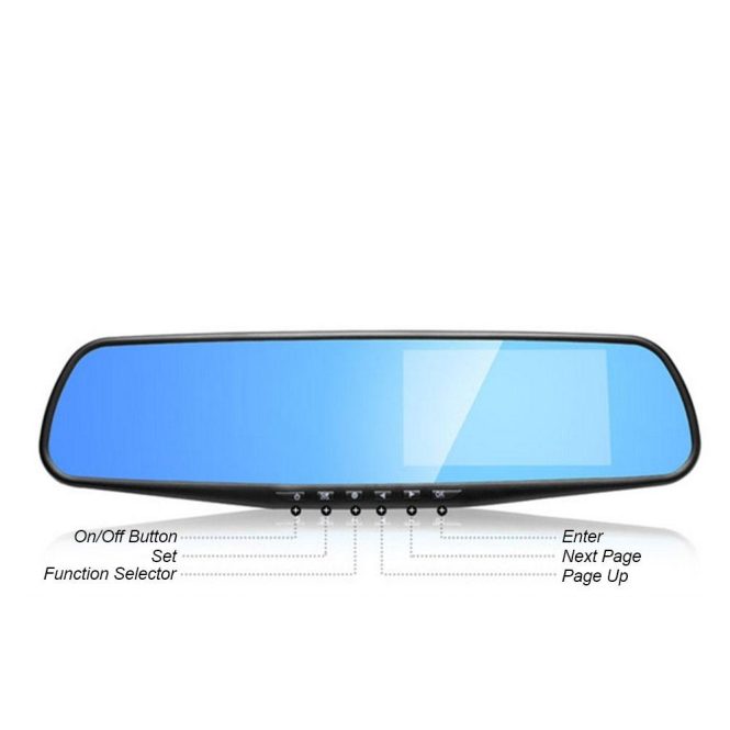 Car DVR | Car DVR Dash Camera 170° Wide Angle Lens Video Recorder Rearview Mirror Dash Cam Front Cam Driving Recorder Black Car Black