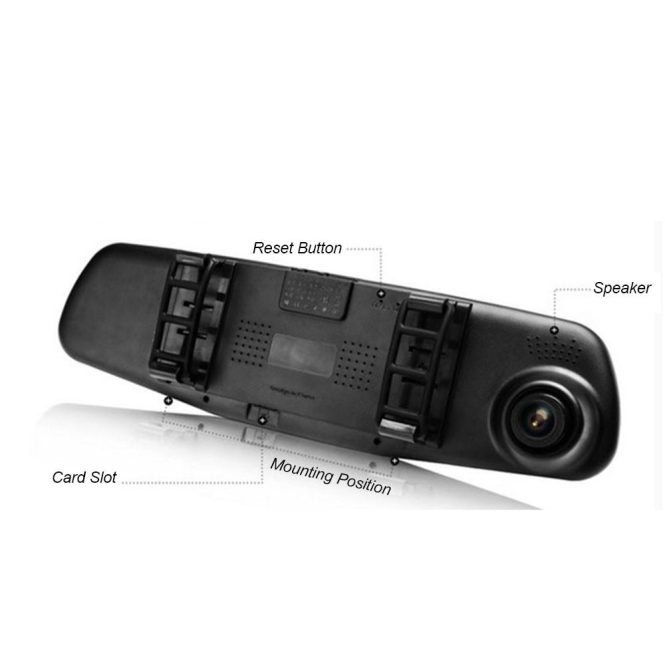 Car DVR | Car DVR Dash Camera 170° Wide Angle Lens Video Recorder Rearview Mirror Dash Cam Front Cam Driving Recorder Black Car Black