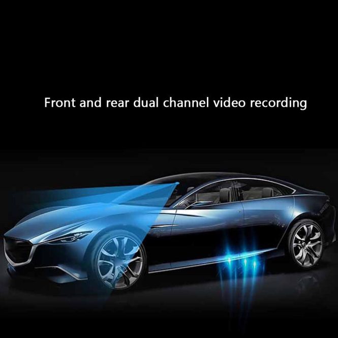 Car DVR | Car Video Recorder Auto Dash Cam Car Camera Recorder Night Viewing Loop Recording DVR(car front lens and car rear lens) Car Car DVR