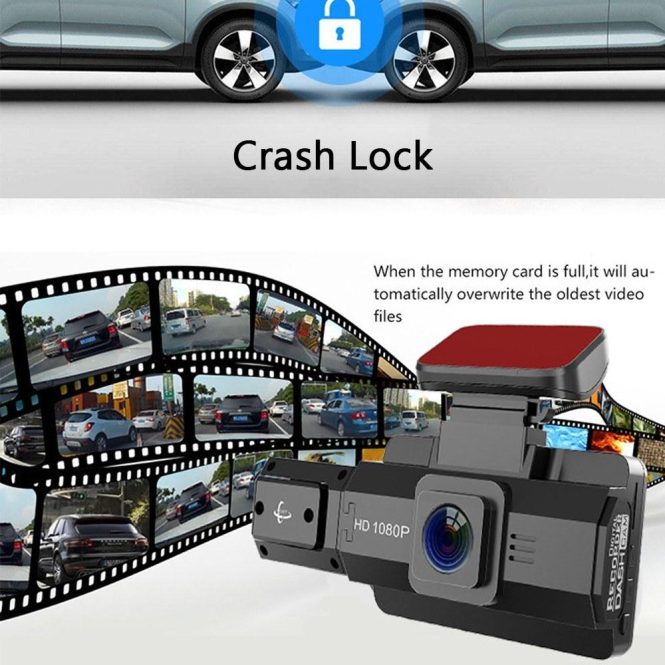 Car DVR | Car Video Recorder Auto Dash Cam Car Camera Recorder Night Viewing Loop Recording DVR(car front lens and in-car lens) Car Car DVR