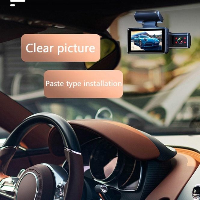 Car DVR | Car Video Recorder Auto Dash Cam Car Camera Recorder Night Viewing Loop Recording DVR(car front lens and in-car lens) Car Car DVR