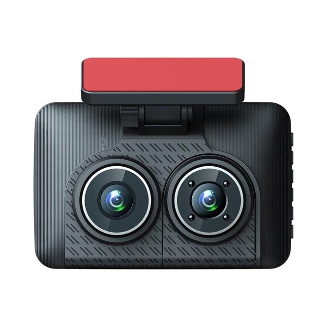 Car DVR | Dash Cam Front and Rear Inside 3 Cameras 1080+720+480P 4in Car Rearview Mirror Black Car Black