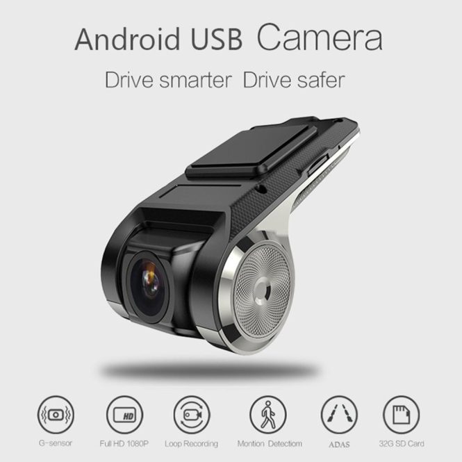 Car DVR | USB Dash Camera Car DVR HD720P 90° Rotating Lens 170° Wide Angle Road Video Recorder Black Car Black