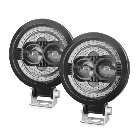 Car Fog Lights | 2PCS 120W 18000LM Super Bright Spot Driving Lights Waterproof Fog Lights Round LED Pods for Car Motorcycle SUV ATV Truck Black Car Fog Lights Black