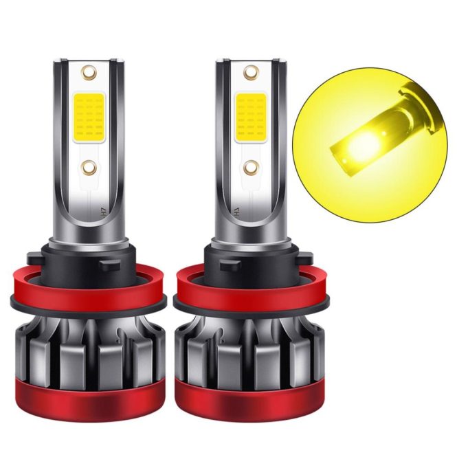 Car Fog Lights | 2PCS H8/H11 LED Fog Light Bulbs 3000K Yellow 3000 Lumens 30W High Power LED Fog Light DRL Bulbs for Cars Trucks Yellow Car Fog Lights Car Fog Lights