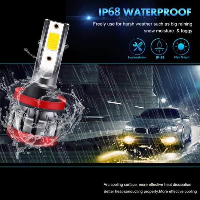 Car Fog Lights | 2PCS H8/H11 LED Fog Light Bulbs 3000K Yellow 3000 Lumens 30W High Power LED Fog Light DRL Bulbs for Cars Trucks Yellow Car Fog Lights Car Fog Lights