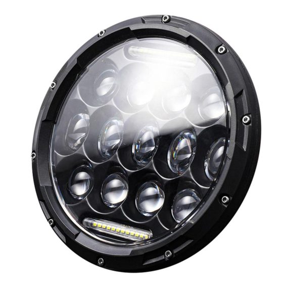 Car Headlights | 1Pcs 7 inch Car Motorcycle LED Headlight 200W 6000K IP67 Waterproof DRL/Low Beam/High Beam Headlamp Black Car Headlights Black