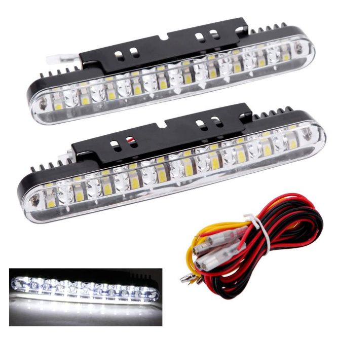 Car Headlights | 2pcs 30LEDs Car Daytime Running Light Yellow & White Car Headlights Car Headlights