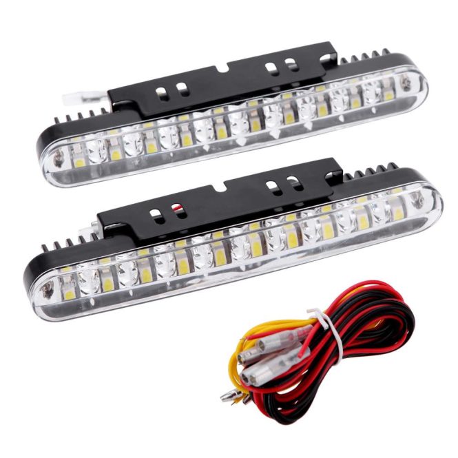 Car Headlights | 2pcs 30LEDs Car Daytime Running Light Yellow & White Car Headlights Car Headlights